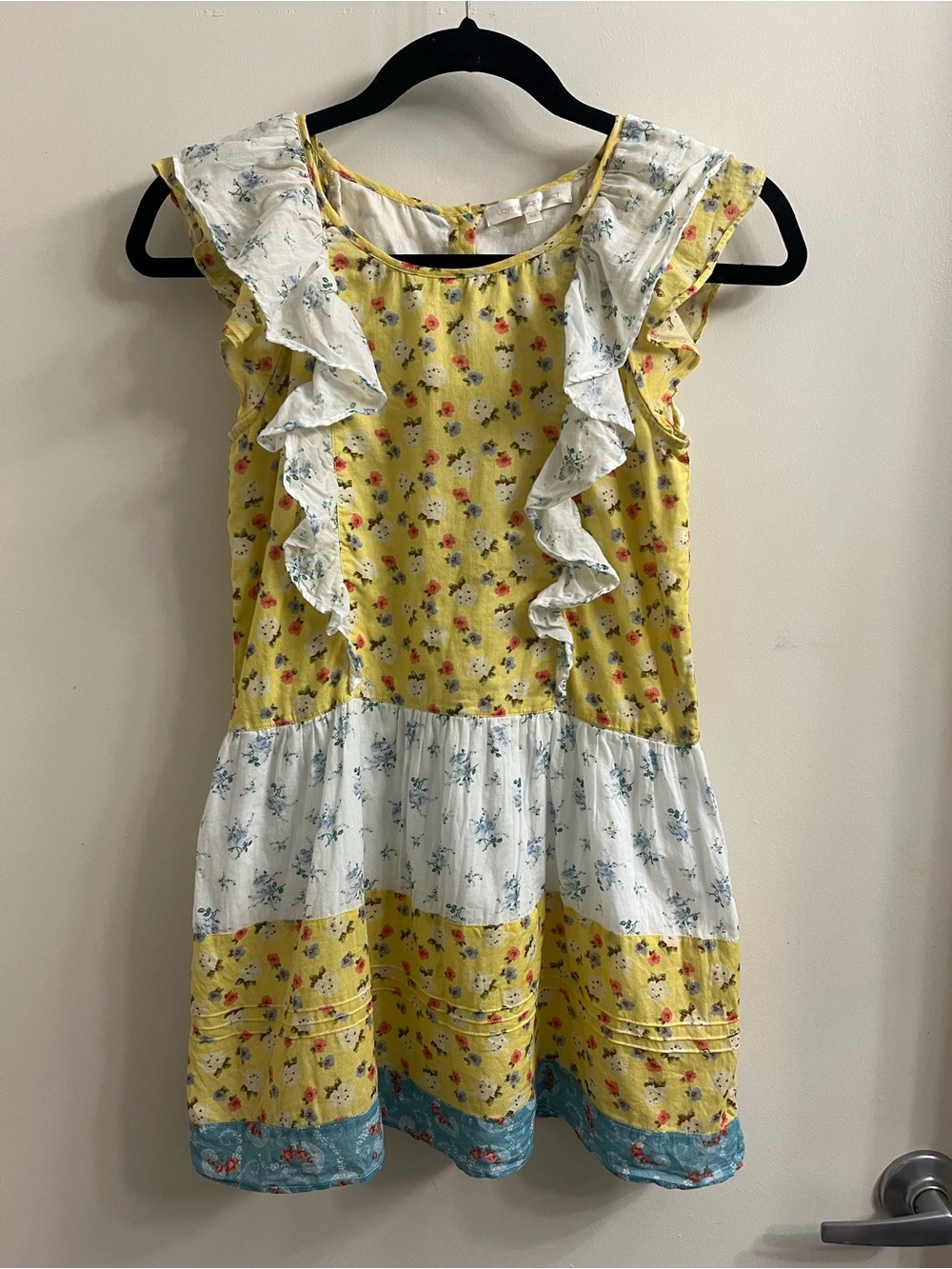 LoveShackFancy Girls Colorblock Floral Dress Size 12Y